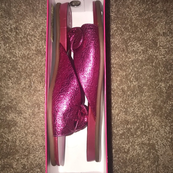 Vince Camuto Pink Bow Slides NWT Size 8 - Picture 2 of 3
